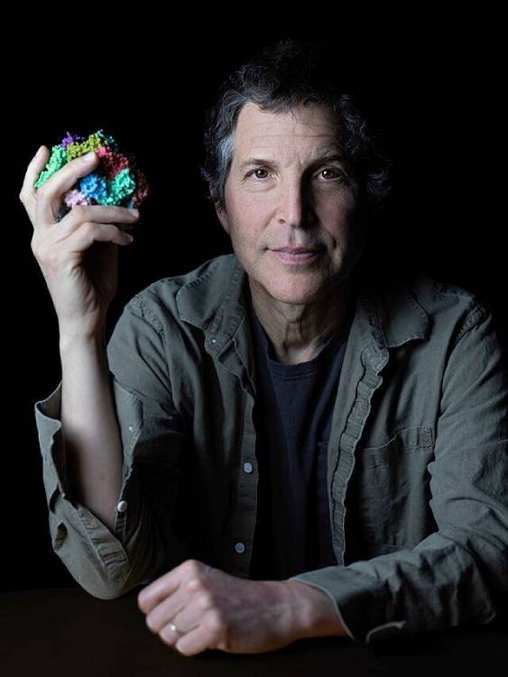 David Baker – Nobel de Química 2024 Retrato del bioquímico David Baker, Nobel de Química 2024 por su trabajo pionero en el diseño computacional de proteínas.